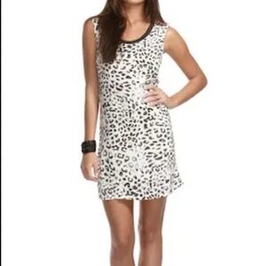 Rogan Black and White Leopard Dress